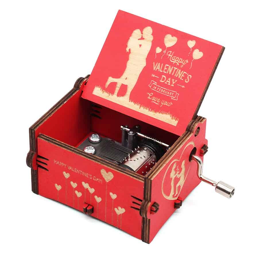 Caja De Musica Manivela De San Valentín